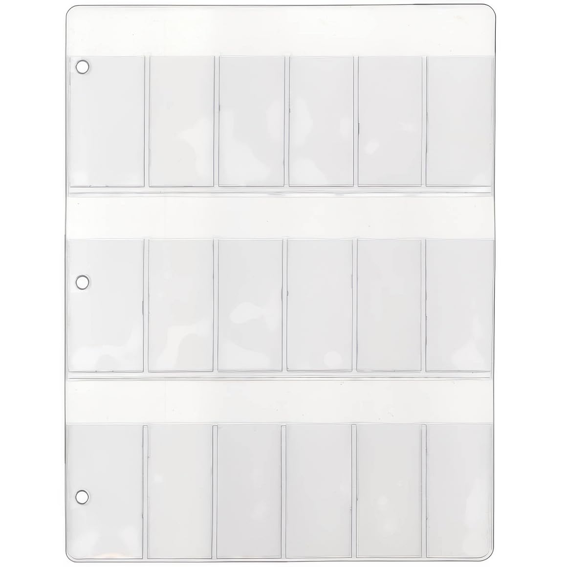 StoreSMART - Glass Slide 3-Ring Binder Page - Holds 18 Glass Slides - 50-Pack - RSL3182-50