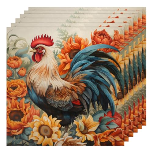 Servilletas de Tela Cuadradas Multicolor Set x6 50.5 cm miniatura 1