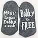 Dobby Socks Funny Novelty Knitted Words Master Has Given Dobby A Sock Unisex Combed Cotton Crew Socks Dark Gray