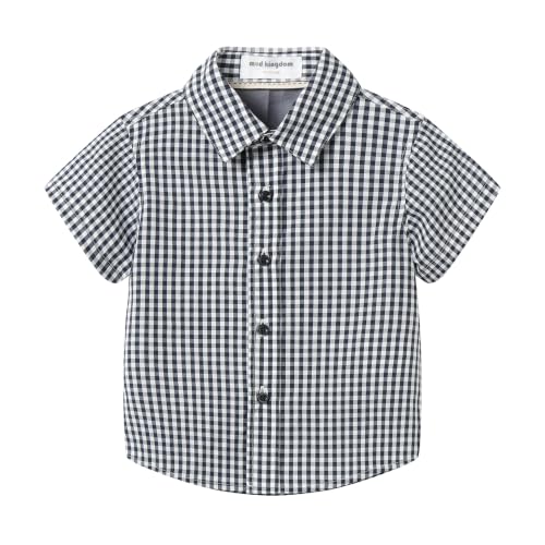 Image of Mud Kingdom Little Boys Dress Shirts Short Sleeve Cute Summer