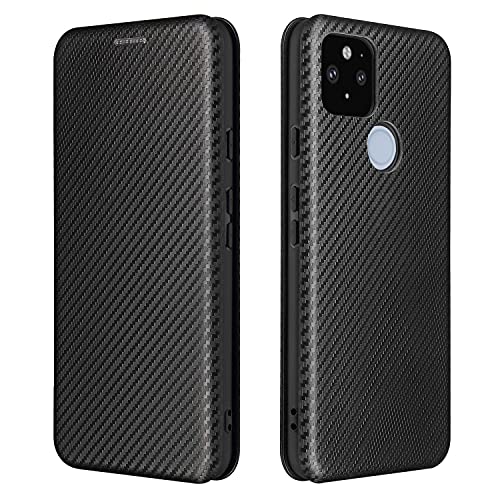 Coque Google Pixel 5A fibre de carbone et étui hybride TPU noir