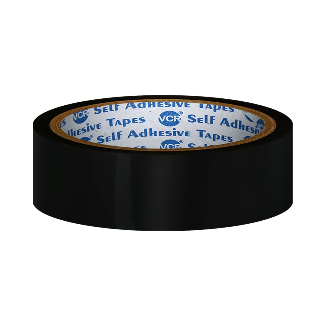 VCR Black Color Tape - 50 Meters in Length - 24mm / 1" Width - 24 Rolls Per Pack - BOPP Self Adhesive Tape for Arts and Craft use, Box Packing, Office and Home use (B07RT8SVF8) Amazon Price History, Amazon Price Tracker