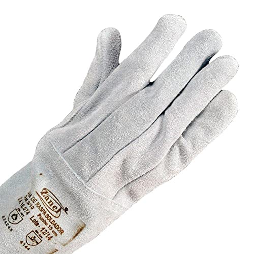 Luva de Raspa Couro Cano Longo 15cm C.A. 16.074 - Zanel