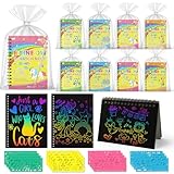 TOPBELIEF 16 Stück Kratzbilder Erwachsene, Kratzpapier Scratch Art Set, Blätter Regenbogen Kratzpapier, 10 Seiten pro Buch, Scratch Painting für Geburtstagsgeschenke, Partys, Weihnachtsspielzeug