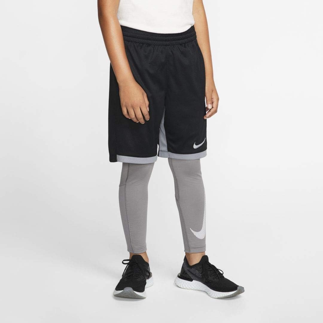Nike Boy's Dri-Fit Pro Therma Compression Full Length Tights XL Gray