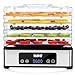 YASHE Food Dehydrator Machine, 5 Stainless Steel Trays Food Dryer, 48H Timer and Temperature Control, Recipes Book Included, 420W Dehydrators for Food and Jerky, Herbs, Meat, Fruit, Dog Treats