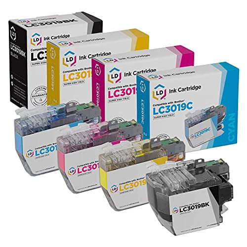LD Compatible Ink Cartridge Replacement for Brother LC3019 Super High Yield (Black, Cyan, Magenta, Yellow, 4-Pack) Compatible with MFC-J5330DW MFC-J5335DW MFC-J5730DW MFC-J6530DW MFC-J6930DW -  CBRLC3019