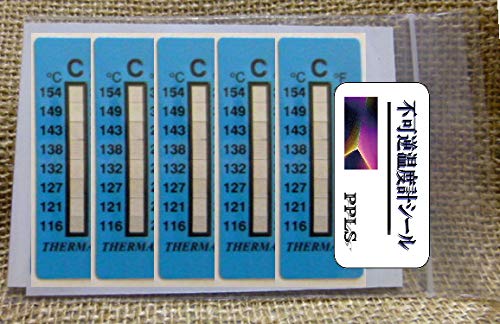 Amazon 487 Ppls 不可逆温度計 シール 10段階 132 1 5枚 1シート 温度計 産業 研究開発用品 通販