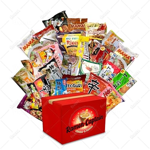 Image of 7DIPT Asian Instant Ramen Variety Bundle Care Package w/ Fortune Cookie & Chopsticks - (15 Pack Assorted, each different)