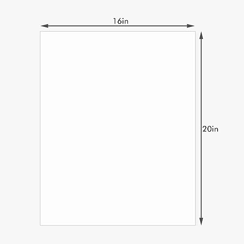 Miniatura 3 de Somime Paquete de 10 tableros de respaldo blancos de 16 x 20 pulgadas, tablero sin cortar de 16 x 20, tableros traseros sin ácidos para fotos,