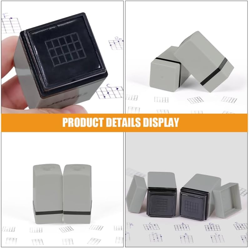 Kisangel 3 Pcs Guitar Chord Stamp Set Mini Handheld Chord Stamp Tool for Ukulele Acoustic Guitar Practice Music Learning Chart Marking Portable Ink Stamping Accessory