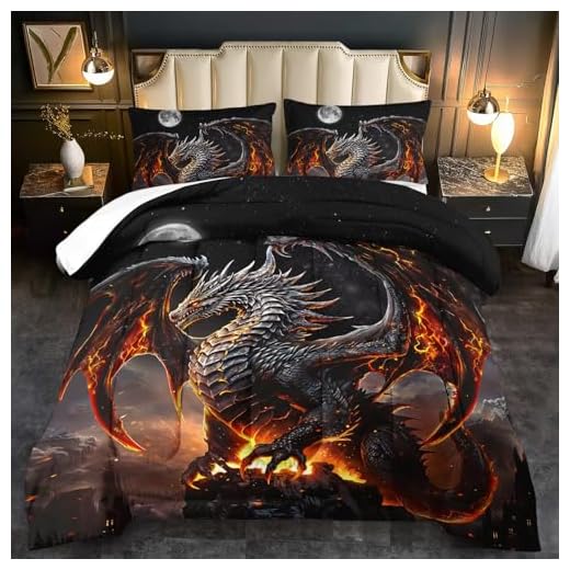 Flame Dragon Comforter Set