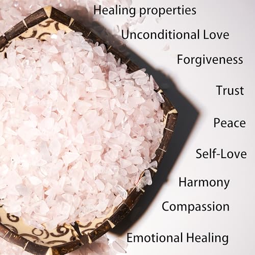 Image of Rose Quartz & Clear Quartz Chips Bulk 2lbs, 2400+ Pieces, 5-8mm Gemstones