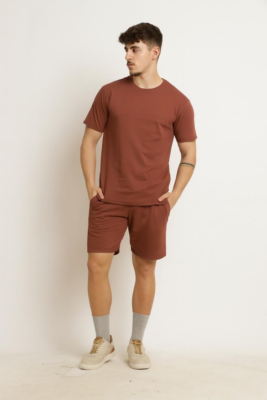 spense clothing Stylish Solid Nightsuit for Men with Shorts and Tshirt, Mens cordset with Shorts and Tshirt-picture-29