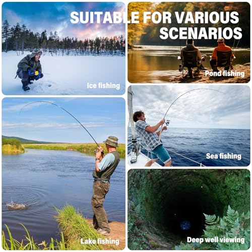 Image of Portable Underwater Fishing Camera 1000TVL Pixels High-Definition 4.3-inch IPS Screen Display Fish Finder with 5000mAH Rechargeable Battery for Ice Lake Sea Boat Kayak Fishing. (5.0-inch)