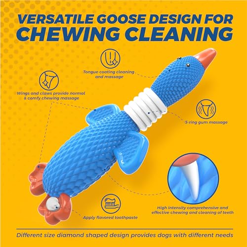 Vitscan verbesserte Nylon-Gänsehundespielzeuge für Aggressive Kauer, robuste Hundespielzeuge für große Hunde mittlerer Rasse, robuste Hundekauspielzeuge zum Zahnen。