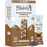 Blake's Seed Based Breakfast Bars with Protein — Chocolate Chip (24 Count), 5g Clean Plant-Based Protein, Gluten Free, Nut Free, Dairy Free & Vegan, Healthy Snacks for Kids or Adults, School Safe
