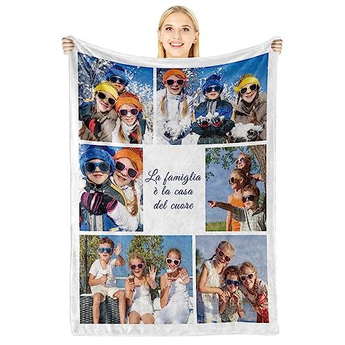 Giftove Idee regalo Amica Compleanno, Coperta Personalizzata con Foto,...