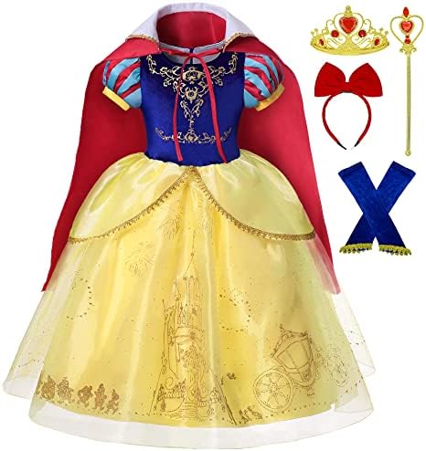 Romy's Collection Girls Princess Costume Cosplay Dress Up for Toddler Girls (4-5, Snow Blue)