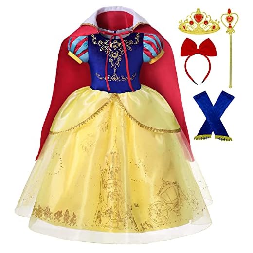Romy's Collection Girls Princess Costume Cosplay Dress Up for Toddler Girls (5-6, Snow Blue)