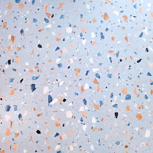 Image of Allure Luxury Vinyl Tile Flooring, 22 Mil Wear Layer, Ultima Blue Agave Terrazzo 12 inch x 24 inch, 6.5mm Thick Vinyl Tiles with Click and Lock Installation, 24 Boxes 565.44 sq ft.