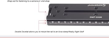 SUNWAYFOTO DMP-200R Rail Nodal Slide w Arca RRS Compatible Clamp DMP200R Sunway
