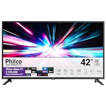 Smart TV 42” Philco PTV42G6FR2CPF Roku TV LED Dolby Áudio