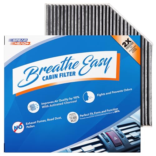 Image of Spearhead Odor Defense Breathe Easy AC & Heater Cabin Filter | Fits Select 2008-2017 Audi, 2015-2024 Macan Like OEM | Up to 25% Longer Lasting w /Activated Carbon (BE-179)