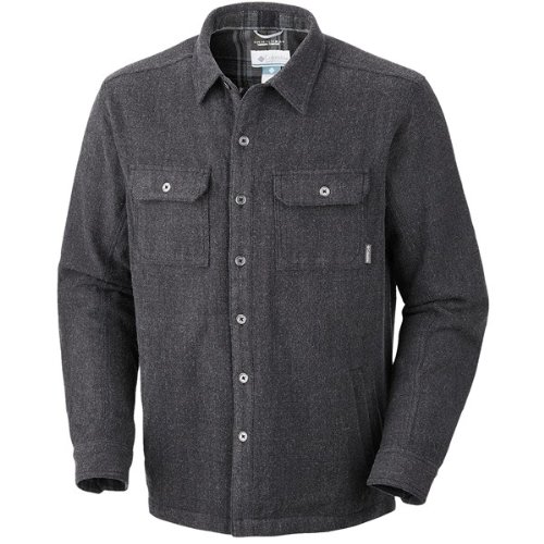 Columbia Men's Noble Falls Omni Heat Shirt Jacket, Black, Large