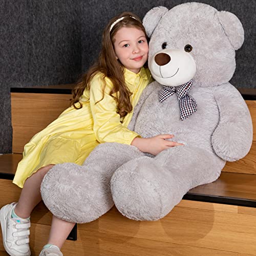 Image of MaoGoLan Giant Teddy Bear Plush Toy - Ultra Soft & Cute Large Stuffed Animal 39 inches, Perfect for Baby Showers, Birthdays, Valentines Day Gifts (Kids, Couples, Family),Gray