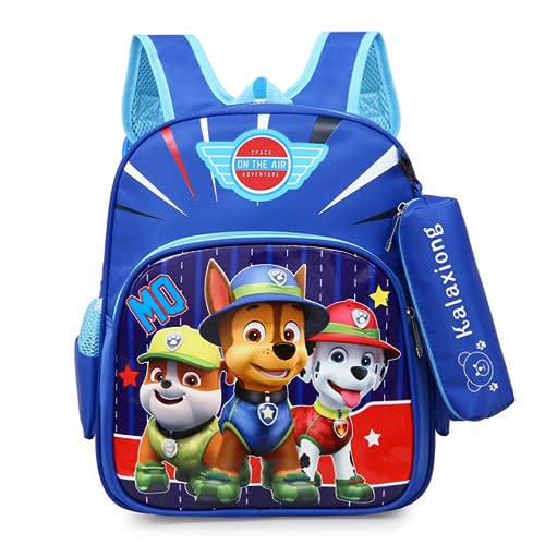 Philoctes Rucksack Kinderrucksack Schulrucksack Rucksack Jungen Mit Brustgurt, Schulranzen für Kindergarten mit Taschen für Jungen Rucksack 3-8 Jahre, blau