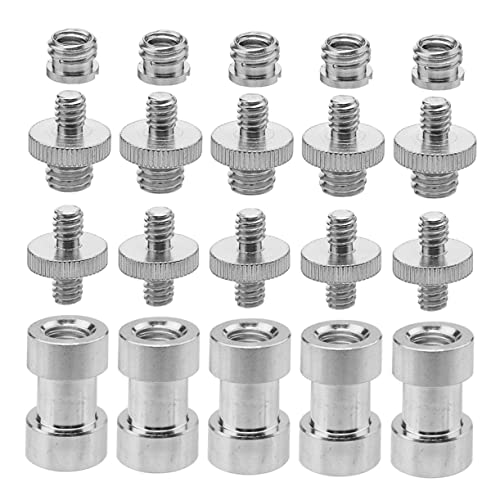 Adaptador de tornillo metal para trípode y micrófono tuercas adaptadoras SHINEOFI de cámara