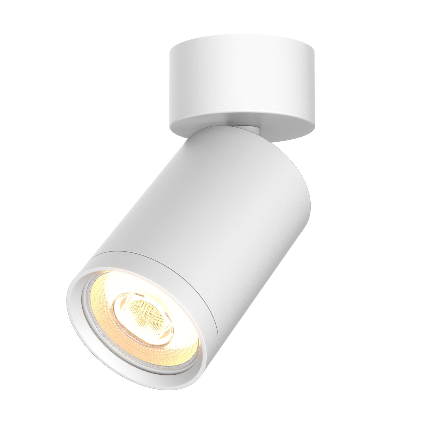 TRAXON LUXPOINT® Foco de Superficie Orientable GU10 – Aplique Techo Aluminio Ajustable Iluminación Direccional Interior (Superficie, Blanco)