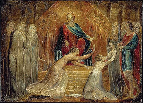 Peinture Abstraite le Jugement de Slomons William Blake Poster Impressions TVLAR 60x90