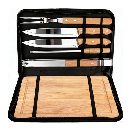 Ferramentas Para Churrasco, Kit Churrasco, Conjunto de Ferramentas de Aço Inoxidável de 6 Peças com Saco de Embalagem