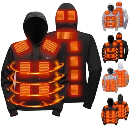 Heated Hoodie for Men Women Rechargeable Heated Hooded Sweatshirt...