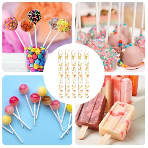20 Stück Eisstiele Wiederverwendbar, Acryl-Eisstiele, Eisstiel Acryl Gold Für Eislutscher Und Diy Kuchenherstellung