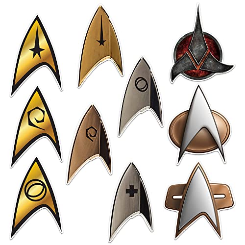 Star Trek Command & Division Badges 100 Sticker Pack – Waterproof Vinyl
