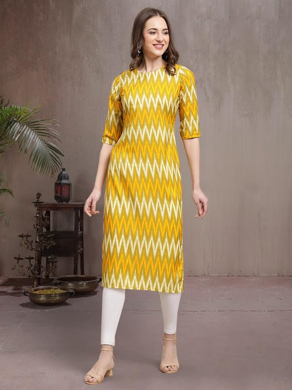 Pinkmint Elegant Printed Crepe Kurti's For Women's (Pack Of 5)