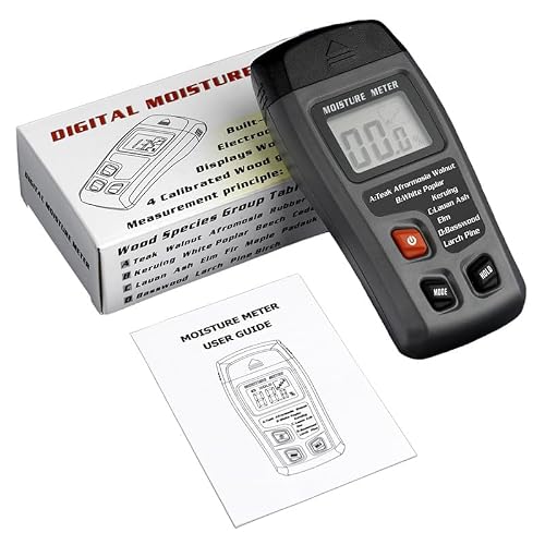 Miniatura 6 de Qumox Medidor Digital De Humedad De Madera Para Leña, Pequeño Detector De Humedad De Madera Para Leña, Detector De Humedad Para Leña, Muebles, Suelo, Medición De Humedad De Madera