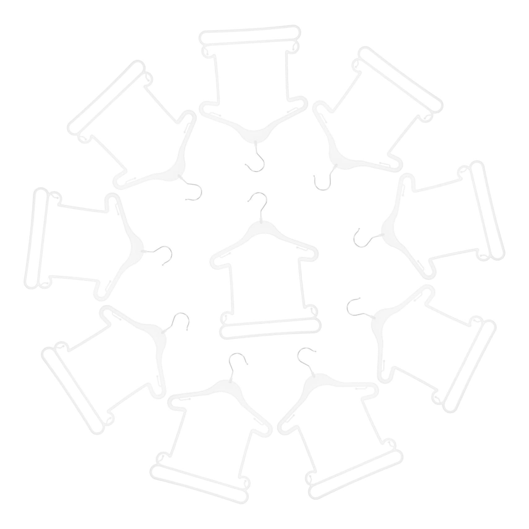 Wakauto Baby Closet Hangers 10 Pcs Plastic Hangers Lightweight Strong Non-Slip for Newborn Boys and Girls Toddler Home