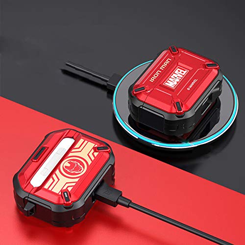 Iron Man Earphone Case For Airpods Pro, Theme Hero Marvel Iron Man Soft Rubber Silicone Wireless Charging Cover Protective For Airpods Pro #TOP5