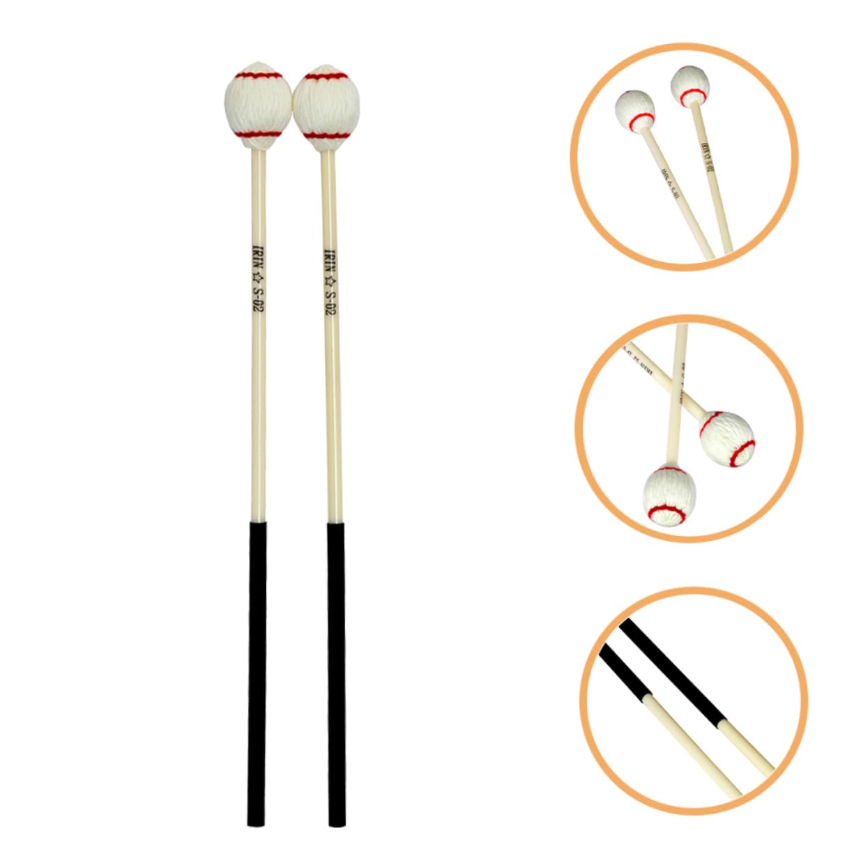 HEMOTON 2 Pares De Mazos De Marimba Accesorios Para De Lengua Baquetas De Escenario Mazos De De Lengua Accesorio De Percusión Palos De Percusión De Xilófono Baquetas