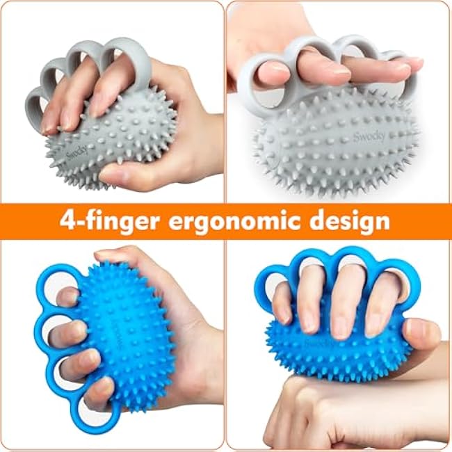 Swokcy Stress Balls for Adults ¨C Hand Exercise Ball & Squeeze Ball Grip Strength Trainer for Finger Therapy, Stress Relief, and Hand Workout(2 pack)