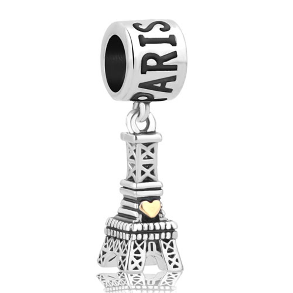 Travel Landmark Series Charm Dangle Beads for European Bracelets