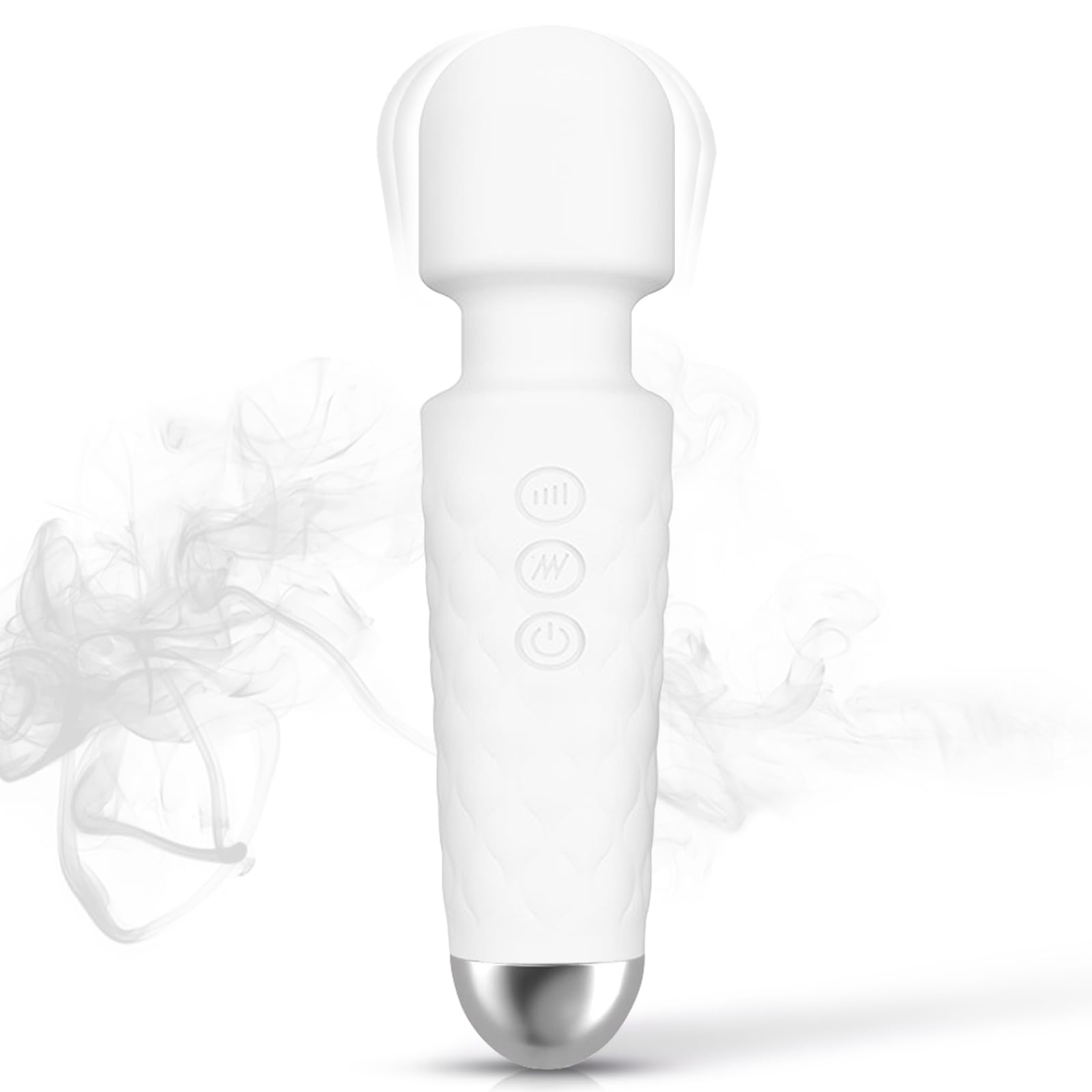 Handheld Relaxation Massager to Relief Whole Body Muscle Tension and Promote Relaxation, 20-Modes &amp; 8-speeds, Pale White