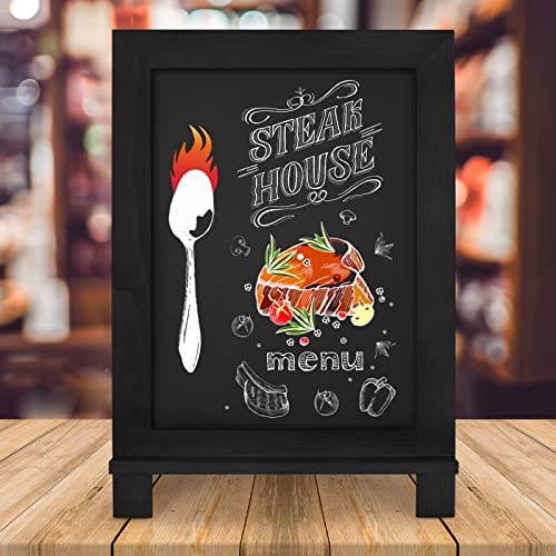 Egofine Wooden Chalkboard Sign, Tabletop Magnetic Chalkboard With Stand（Black）Small Countertop Chalkboard Easel Kitchen Memo Board Décor For Home, Café, Wedding #TOP6