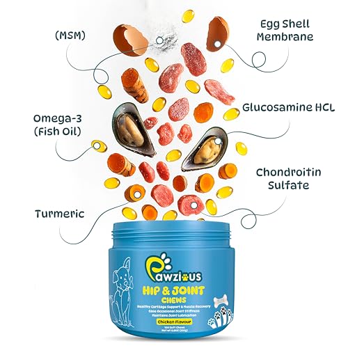 Joint Supplements for Dogs - Dog Hip and Joint Care Chews with Glucosamine, Chondroitin, Green Lipped, Omega-3, Turmeric and MSM for Arthritis, Chicken Flavor (100 Count) - Image 3