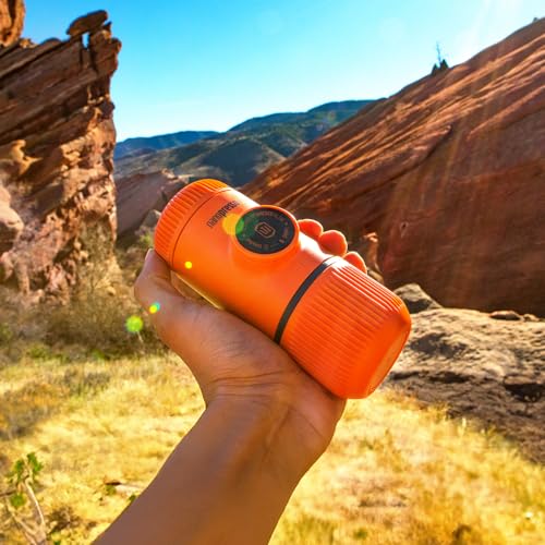 WACACO Nanopresso Portable Espresso Maker, Upgrade Version of Minipresso, 18 Bar Pressure, Small Travel Coffee Machine, Manually Operated, Perfect for Kitchen and Office, Orange - Image 3
