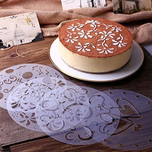 Cake Stencils Kit,17Pcs Reuseable Hollow Lace Cake Stencils Decorating Buttercream Templates For Home Baking #TOP1